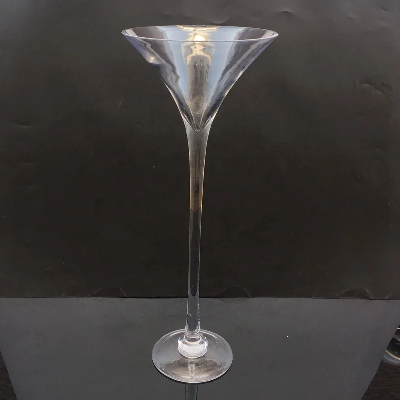 SWS082 Factory wholesale tall stemmed martini glass vase for wedding centerpiece
