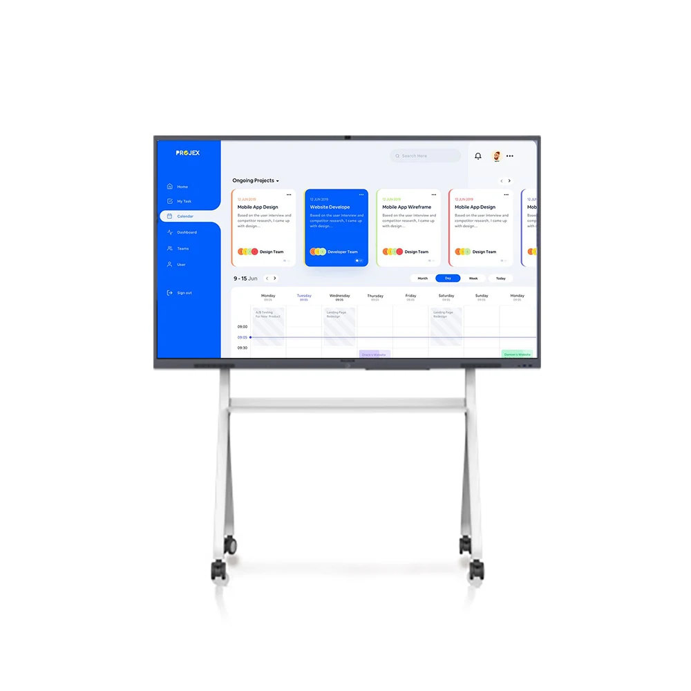 Smart Interactive Electronic Whiteboard for Commercial Use 65/75/86/98 Inch LED Panel Size