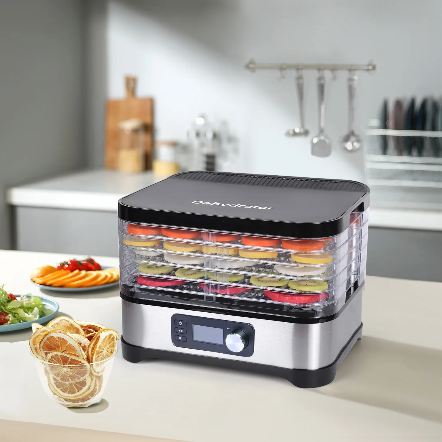 Electric Food Dehydrator Drying Capacity for Fruits& Veggies&Meats 5 Trays Dry Fruit Machine