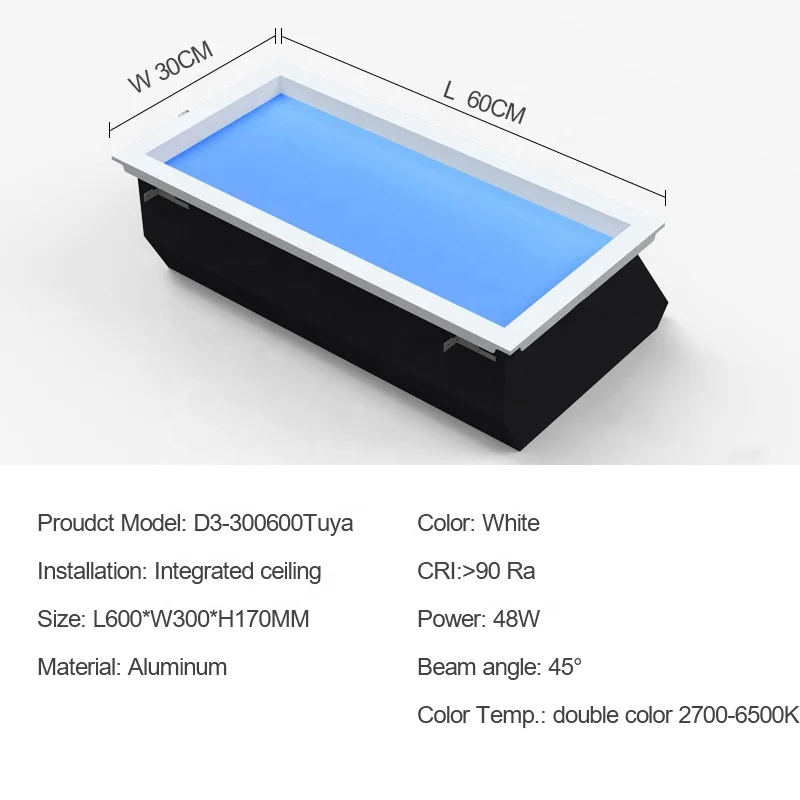 Sunshine Simulate Sky Change 48W 300x600mm  Roofing LED Panel Light