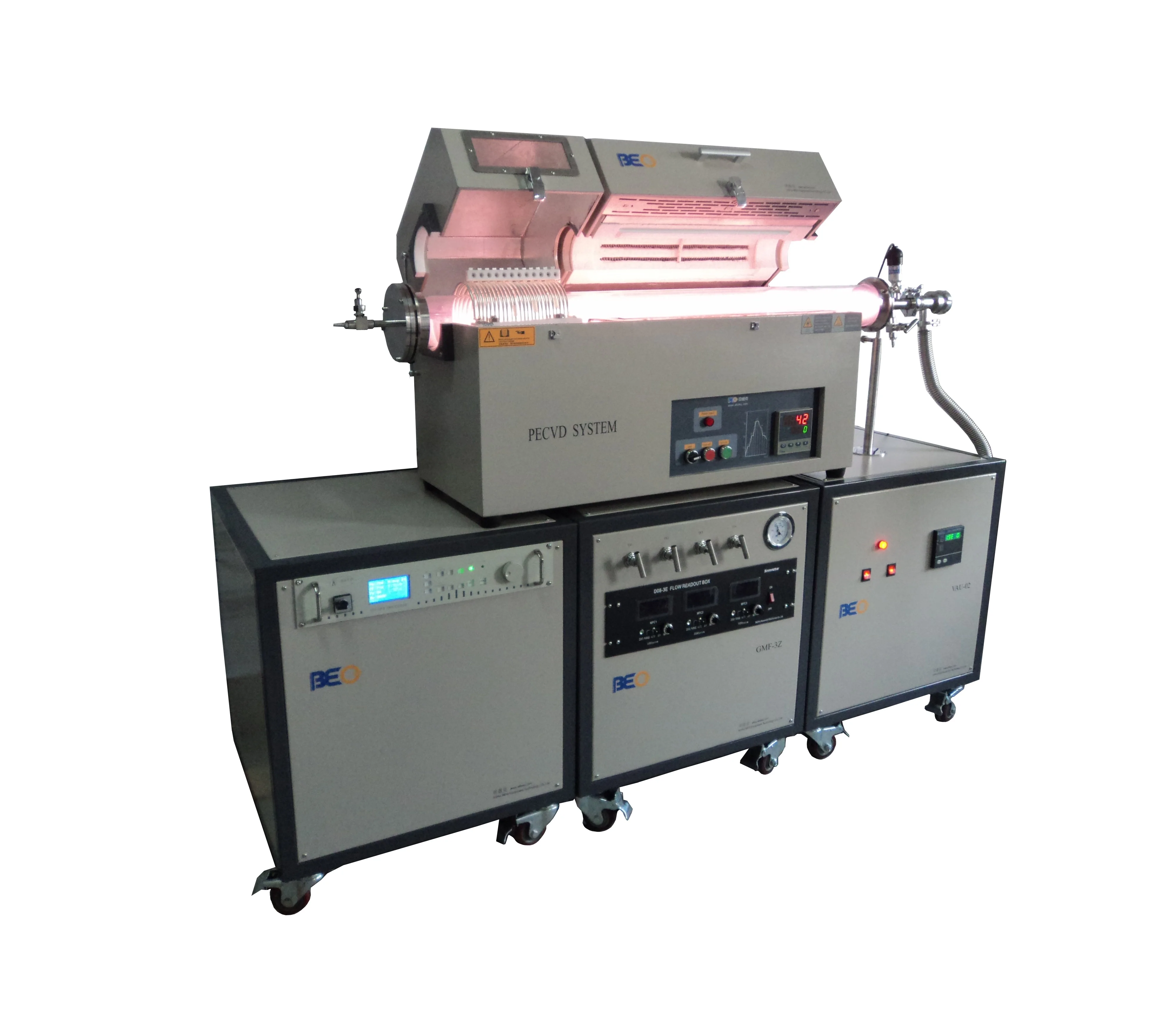 1200C Plasma Enhanced Chemical Vapor Deposition System with Split Tube Furnace Graphene Machine