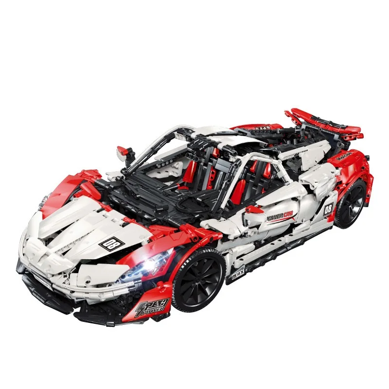 Plastic Blocks Hi Tech Vehicle Model Super Race Car P1 Building Bricks Educational Boy Gift Kids Toys for Children Present QZL