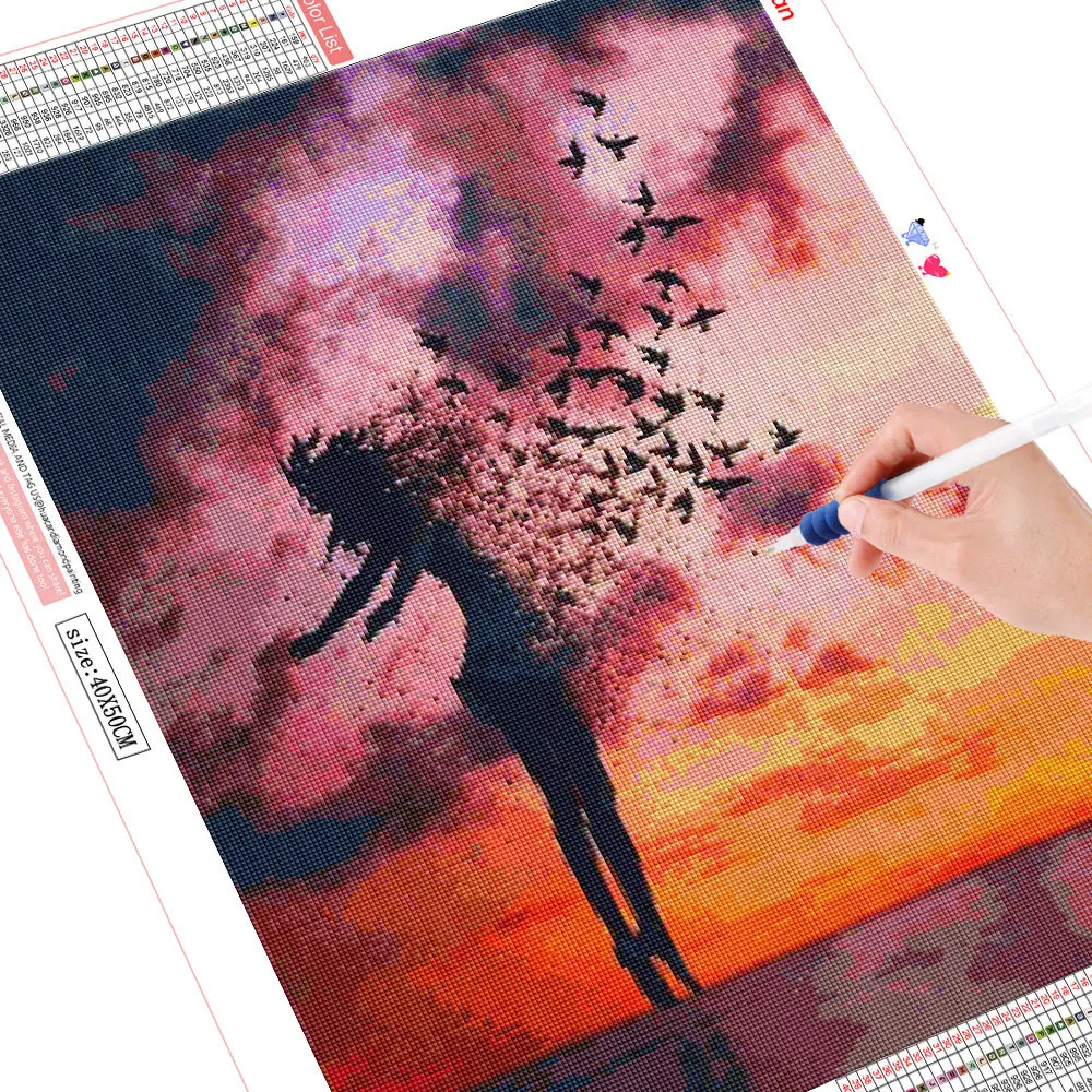 5D DIY Diamond Painting Full Drill Square Girl Pictures Of Rhinestones Diamond Embroidery Portrait Mosaic Wall Art