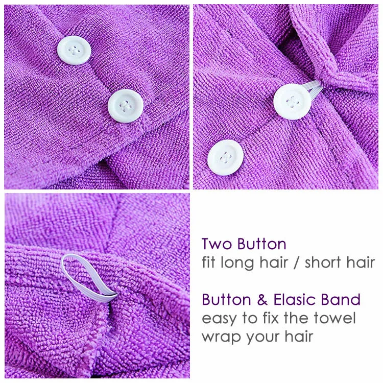 Best selling Super absorb water and Quick dry microfiber turban hair wrap towel