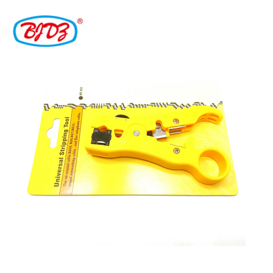 Universal stripping tool use on coaxial cable RG59 RG6 RG7 RG11 round networking cable and flat telephone cable in stock
