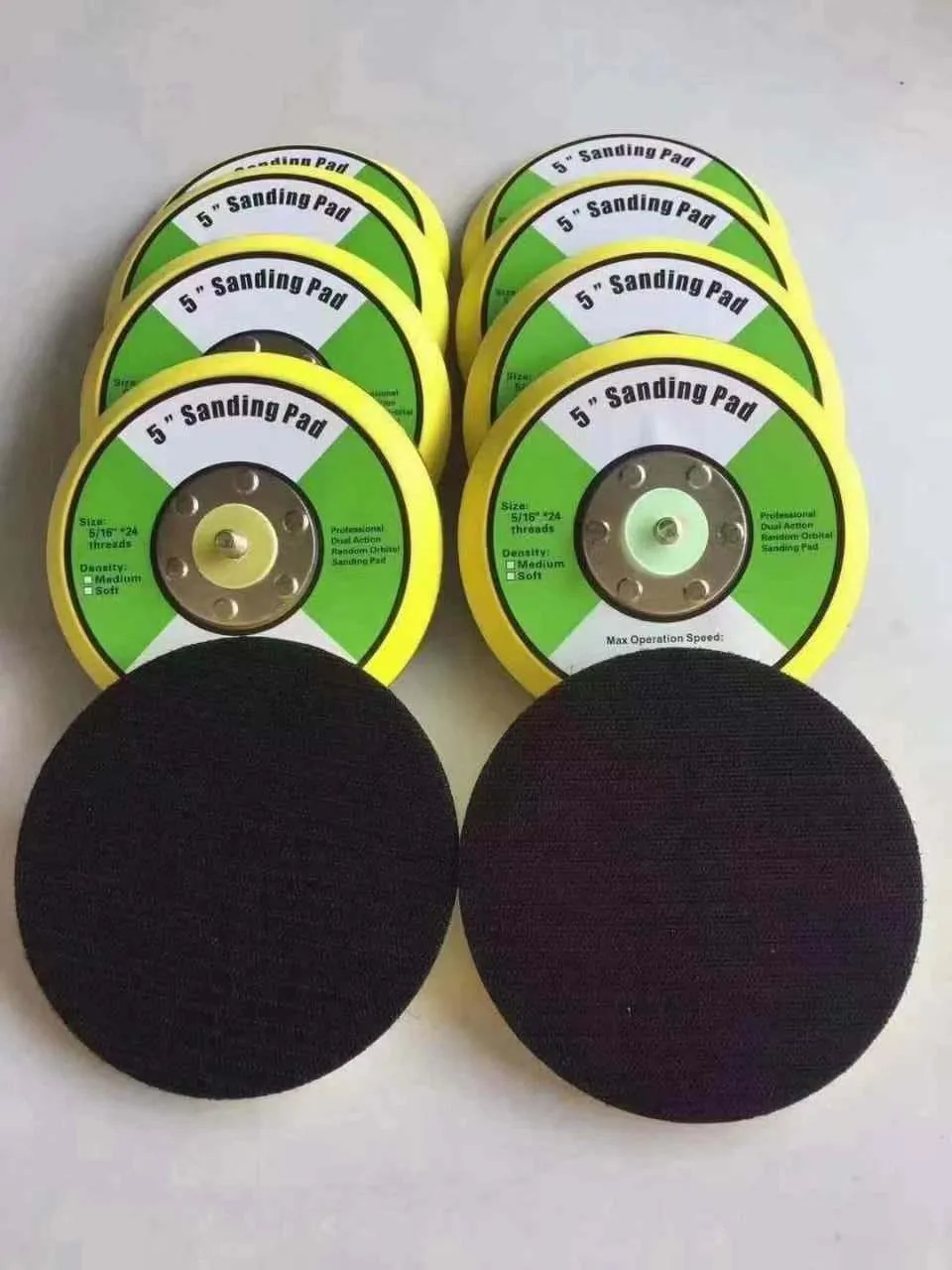 PMS 5 Inch 125mm 8 Holes DA Hook and Loop Plastic Backing Pad Backing Plate Attached Sander Pad Backing Pad