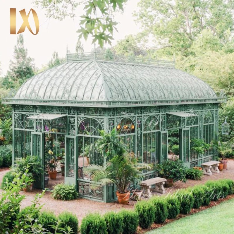 Customized outdoor garden large wrought iron house gazebo