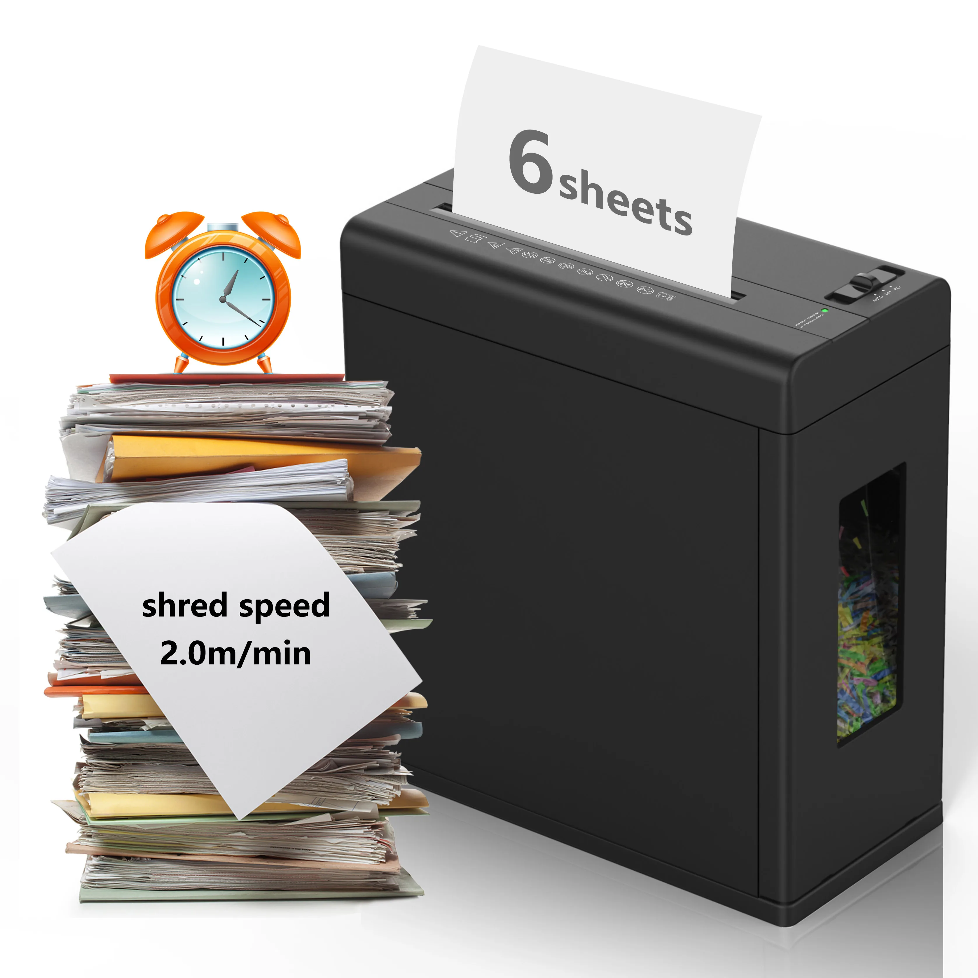 Измельчитель бумаги C516P 5 листов для офиса и домашнего использования, измельчитель микро-резки с выдвижной корзиной на 10 л, измельчитель бумаги против джема