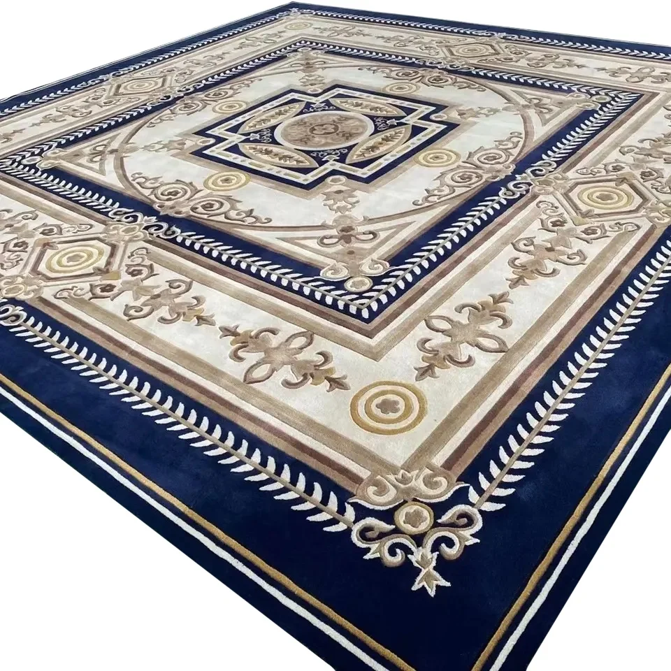 3x4 meter luxury persian wool silk blue big vintage rugs and carpets classic
