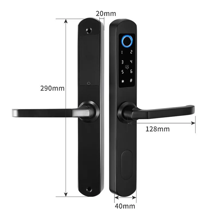 smart lock for metal sliding Aluminium door finger print cerradura inteligente dead bolt digital locks waterproof tuya wifi app