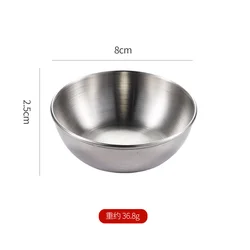 Hot sale Stainless steel round small plate sushi plate home restaurant kitchen dipping sauce plate