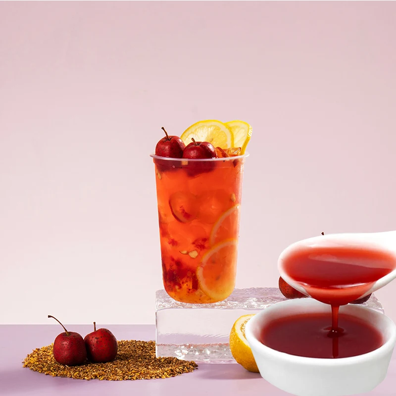 Hawthorn Fruit Concentrate Syrup for Bubble Tea Wholesale High Concentration Juice Syrup for Tea