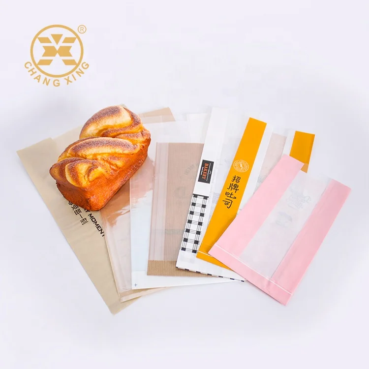 Eco Friendly Biodegradable Clear Printed Logo Bread Transparent Package Plastic Food Pouch Custom Bread Packaging Bags