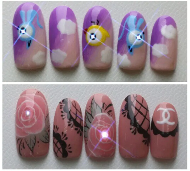 Fashion Flash Led NFC Nail Sticker Finger Nail Tag For Nail Art Decoration