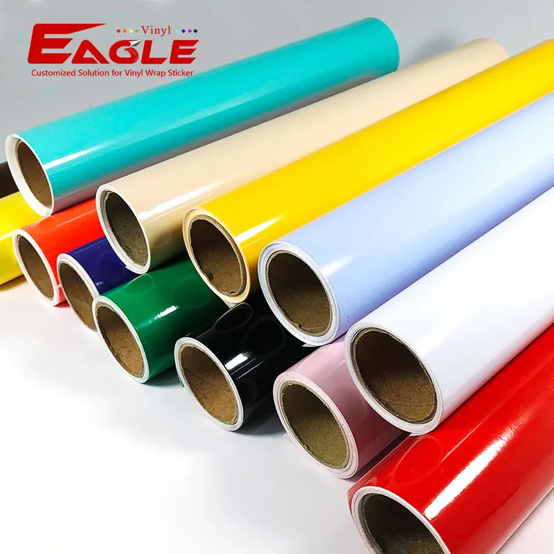 Waterproof Pvc Glossy Self Adhesive Vinyl Sticker Roll For Cricut Cutting Plotter Glossy
