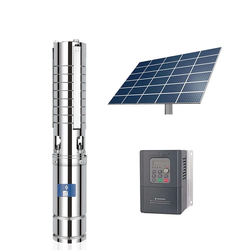 solar with pump for irrigation deep well submarine solar water pump 100m
