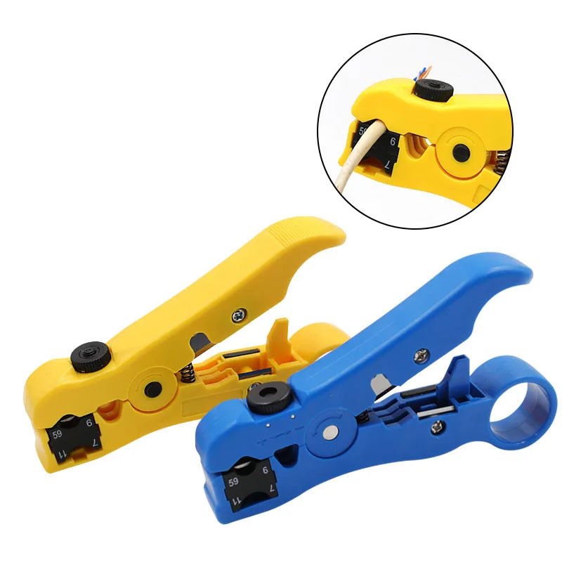 Cable Stripping Wire Cutter Multi-function Electric Stripping Knife Pliers Rimper Pliers Portable Cable Wire Striper Tool