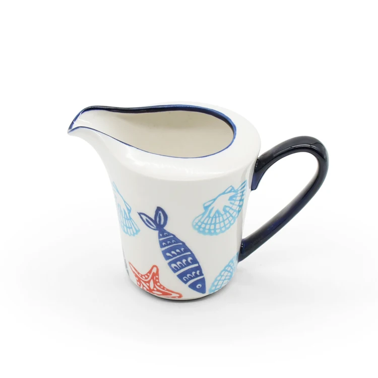 Wholesale Hot selling kitchenware Ceramic Sugar Jar and Creamer Set of 2pcs Sugar  milk pot set