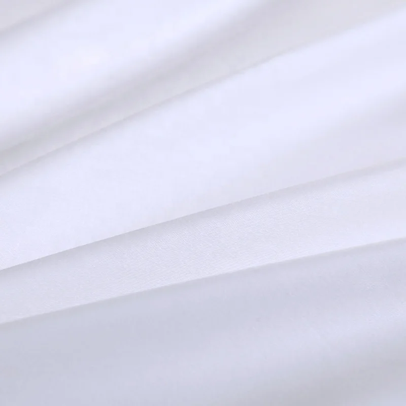 Super soft hotel use white cotton satin embroidery bed sheet sets bedding set bed linen