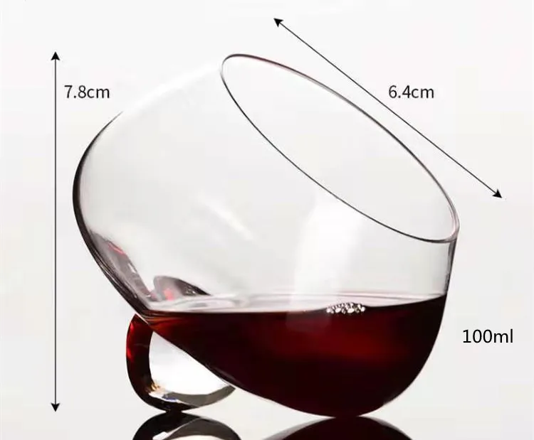 Normann Copenhagen Rocking Whiskey Crystal Glass Cinon Roly-Poly Wine Cup Tumbler Liquor Cognac Martell XO Whisky Brandy Snifter