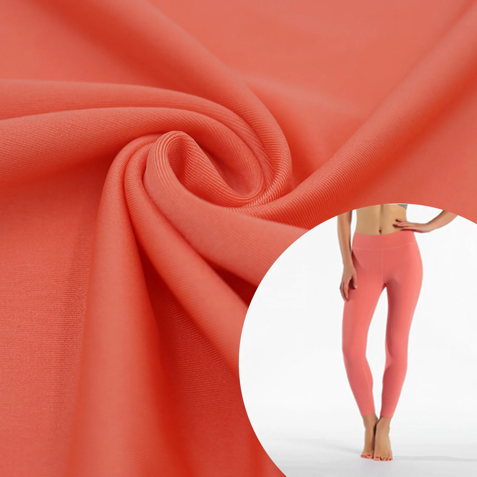 Low MOQ 200GSM 85% Polyester 15% Spandex Micro Fiber Elastane Fabric Smooth and Breathable Knitted Sportswear Fabric