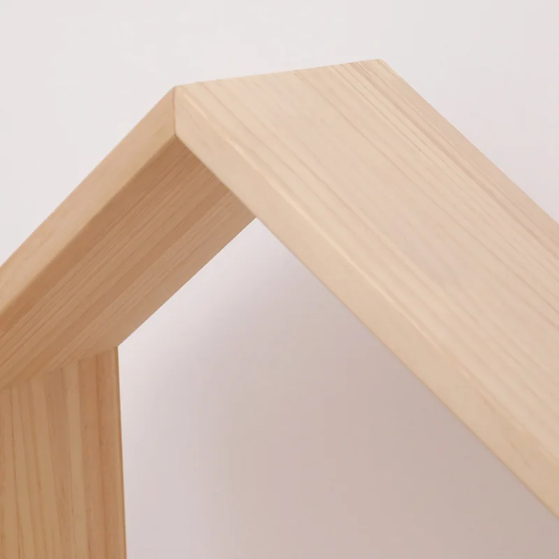 ins Nordic style house shape solid wood bookshelf shelf kids room home decoration shoe rack toy wooden storage rack