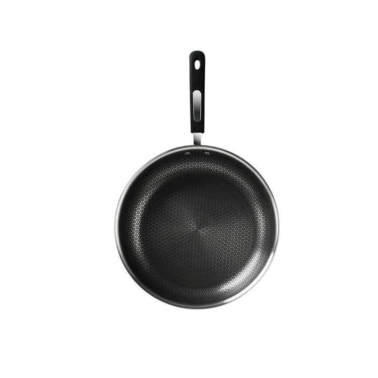 Горячая распродажа 3-слойная нержавеющая сталь сотовая Антипригарная посуда 24-28 см антипригарная сковорода для приготовления