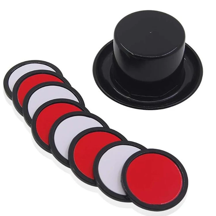 Desalen Close Up Stage Props Magician Kids Toys Magic Tricks Rainbow Piece Plastic Magic Hat