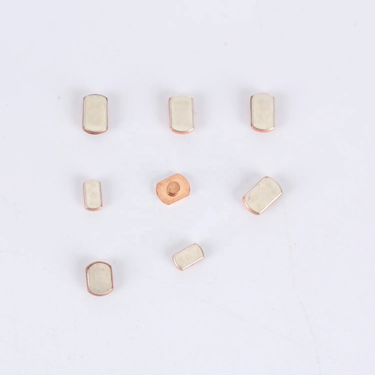 Factory Outlet Silver Alloy Electrical Contacts Trimetal Rivet For Thermostat