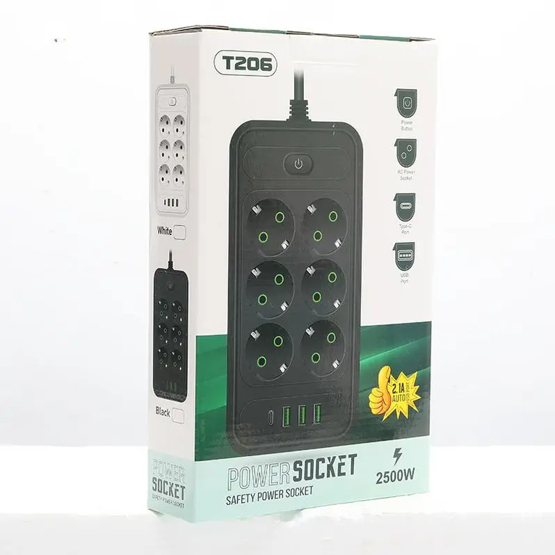 Штепсельные розетки с Usb-разъемом rca типа 2 5 контактов Ip67Plug штепсельные вилки настольный штекер Европейский мужской стол 6 футов