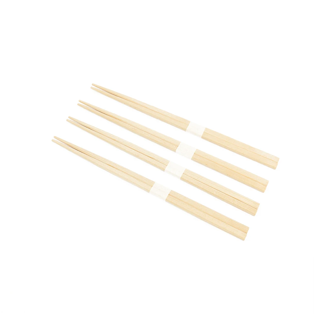 high quality disposable pine wooden japanese chopsticks with paper ring