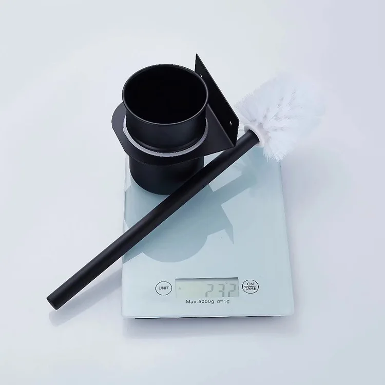 304 Standing bathroom Stainless Steel Wall-Mounted Toilet Brush Holder Back metal silicone toilet brush