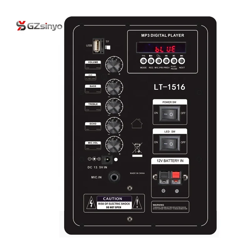 Selling well ready goods 15 inch portable  trolley rechargeable party plastic  speaker with wireless mic for karaoke/party/dance