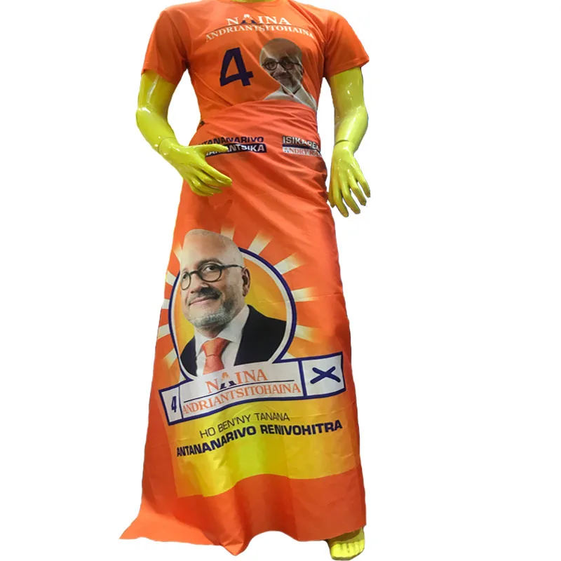 Wholesale african wax print fabric kangas with Custom Logo Print Made In China