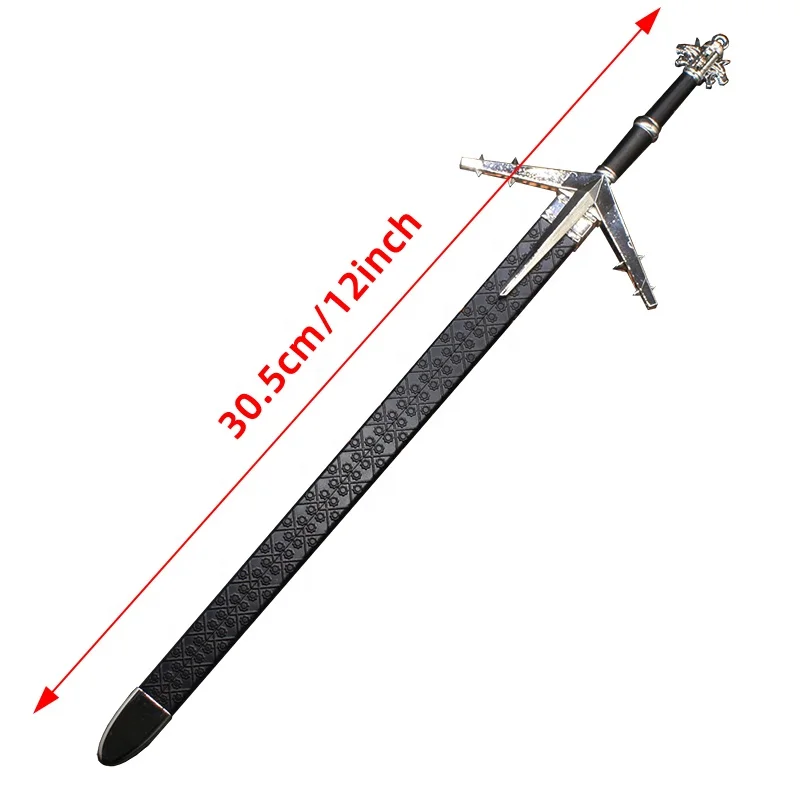 Popular plot action game wizard character Geralt exclusive equipment 30cm metal crafts big sword decorative gift props