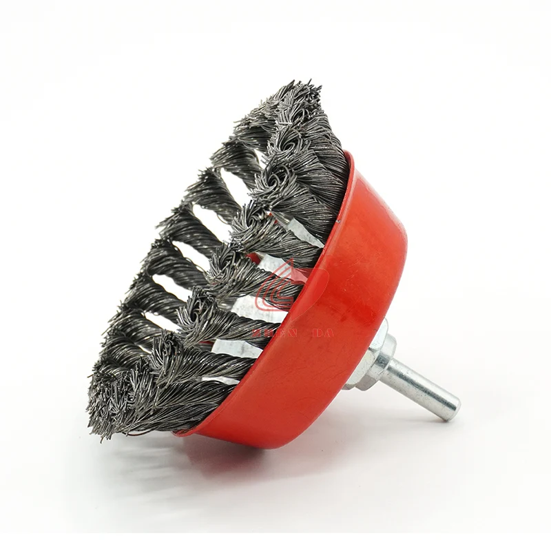 Coarse Crimped Twisted Knotted Cup Brush 4 Inch Wire Wheel Brush Cup Brush Set