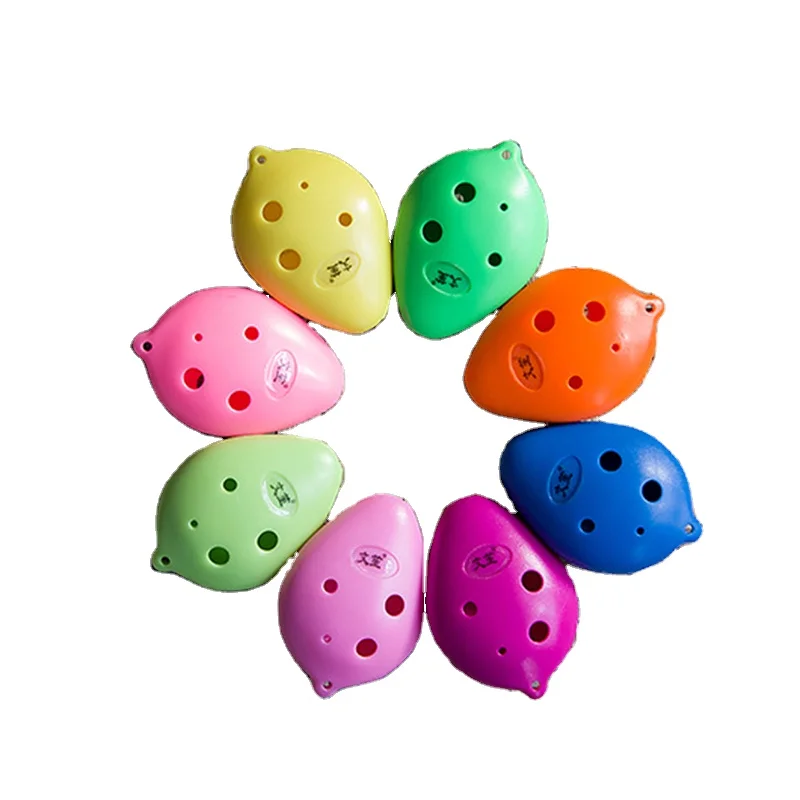6 Hole Middle C key Ocarina Plastic Material Random Color Musical instruments