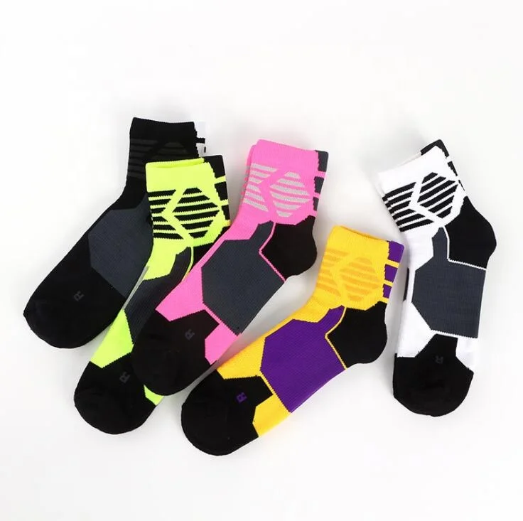 Short Crew Terry Bottom Cushion Non-Slip Super Elite Street Basketball Socks For Men