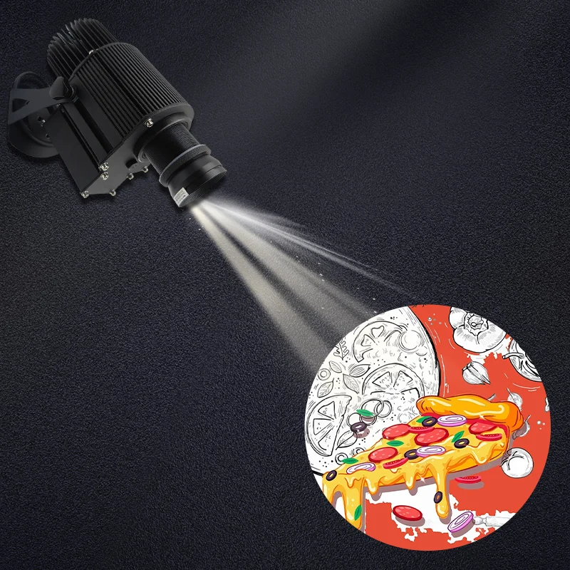 Outdoor Gobo Projector 20w 25w 35w 55w Ip65 Aluminum Alloy Body Wall Floor Sign Rotation Logo Projector Rohs Certified