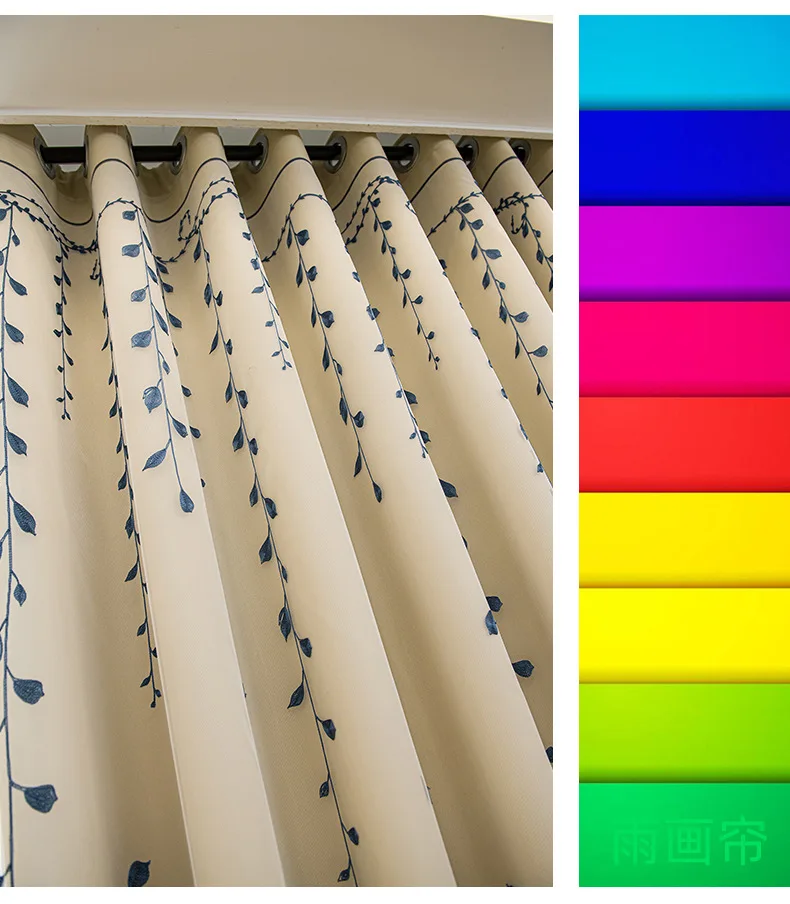 Modern Hollow-out Laser Embroidery Living Room Curtains Can Be Customized