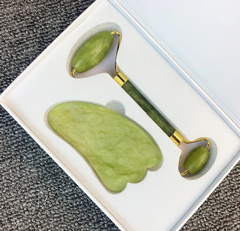 Фабричный поставщик, зеленый нефритовый ролик с двойной головкой высокого качества для рождественского подарка