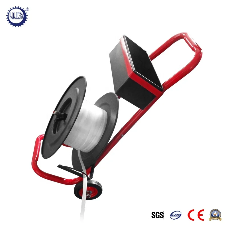 Woven Packaging Strapping Dispenser Reeling Cart Strapping Cart & Dispenser for Woven Cord Strapping Coils