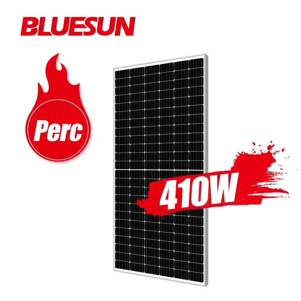  Солнечная панель BLUESUN PERC 400 Вт монокристаллические полуэлементные солнечные панели 410 Производители солнечных панелей оптовая