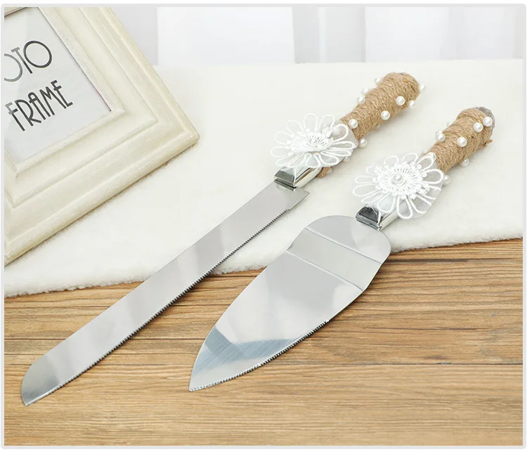 Wholesale cake knife set clear glass goblet wedding champagne glasses set