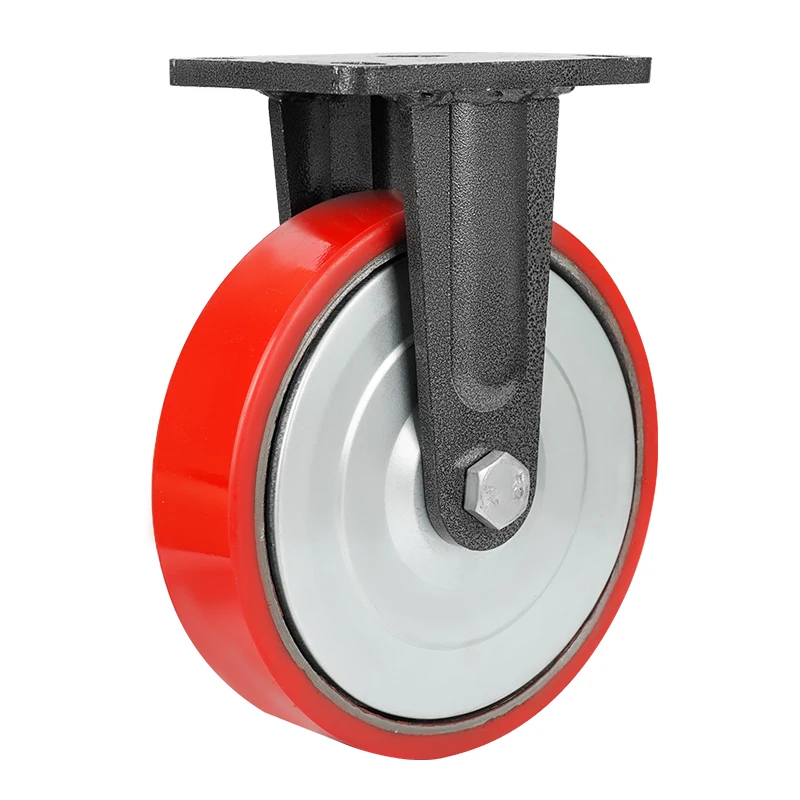 luggage rigid swivel caster wheel pu and cast iron caster wheel heavy duty pu flat free 8 inch caster