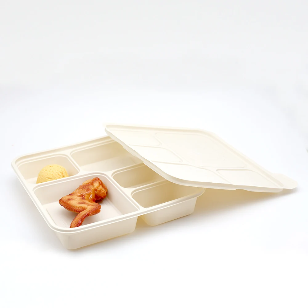 Compostable Disposable Cornstarch Food Container Biodegradable Cornstarch Takeout Takeaway Lunch Box Food Container
