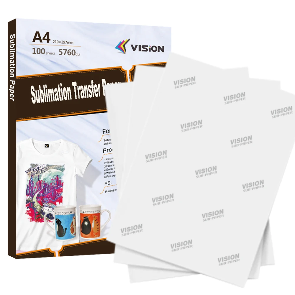China supplier 100g 125g a4 a3 sublimable paper Fast Dry Sublimation Paper Heat Transfer Paper for Mug Cotton Printing Sublimate