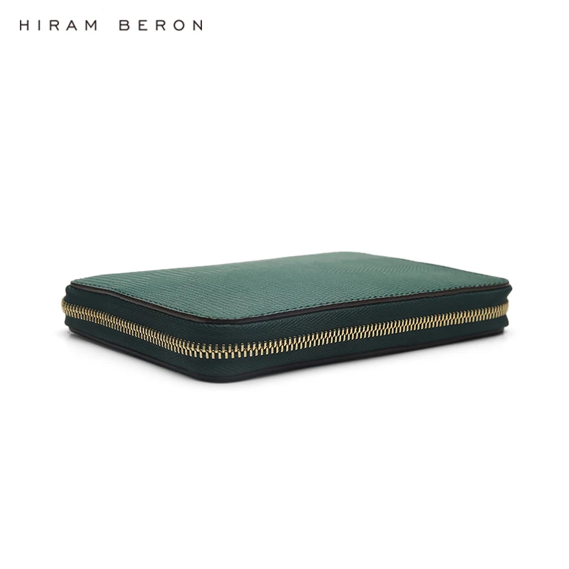 Italian Leather Passport Cover Customize Logo Wholesale Wallet with Zipper