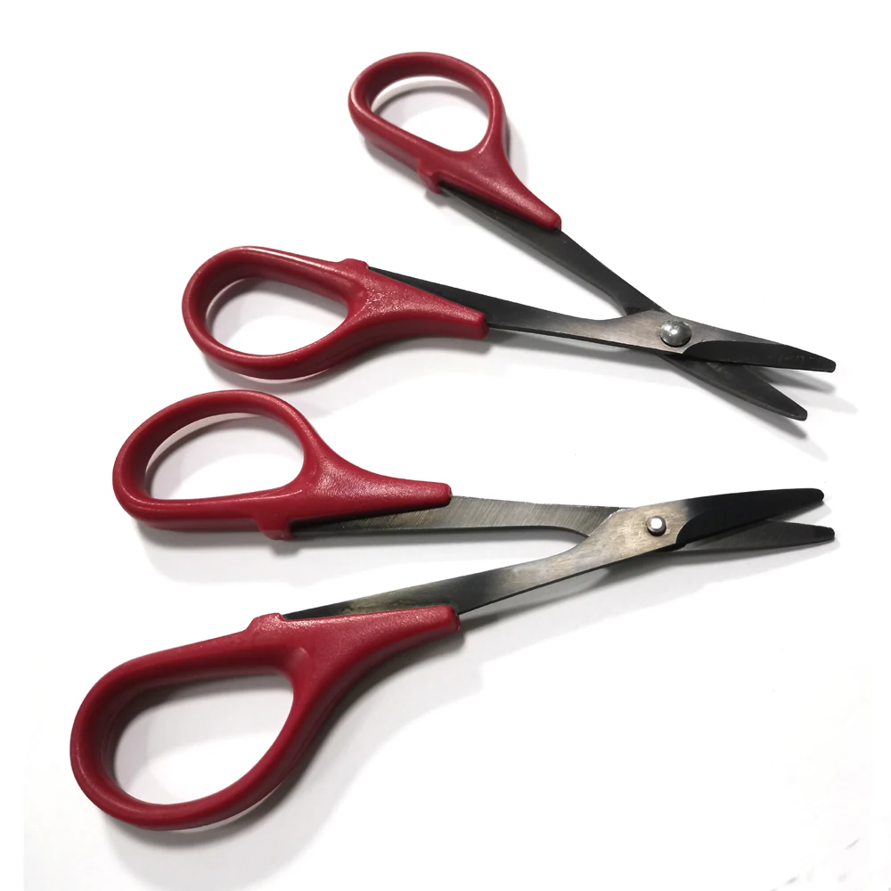RC racing car body shell scissor cut tool Lexan Curved Scissors with blades coated in black titanium