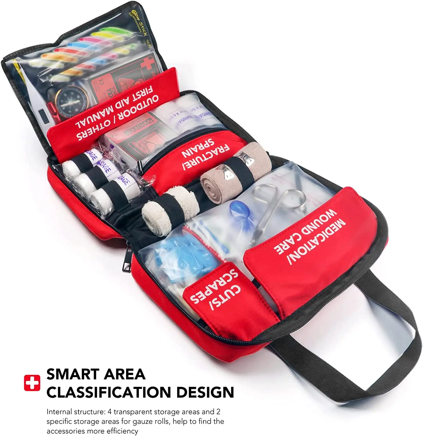 330 Piece First Aid Kit Waterproof Compact Trauma Bag Medical First Aid Kit for Any Emergencies